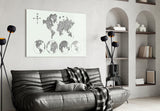 Continents Glass Wall Art.