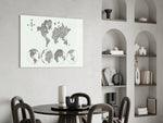 Continents panel adding educational pulse to a child's room