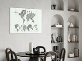 Continents panel adding educational pulse to a child's room