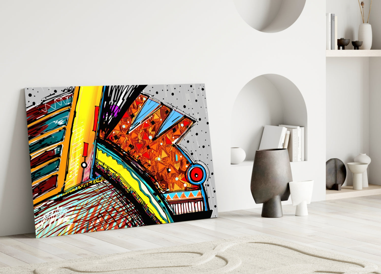 Abstract Chameleon Glass Wall Art.