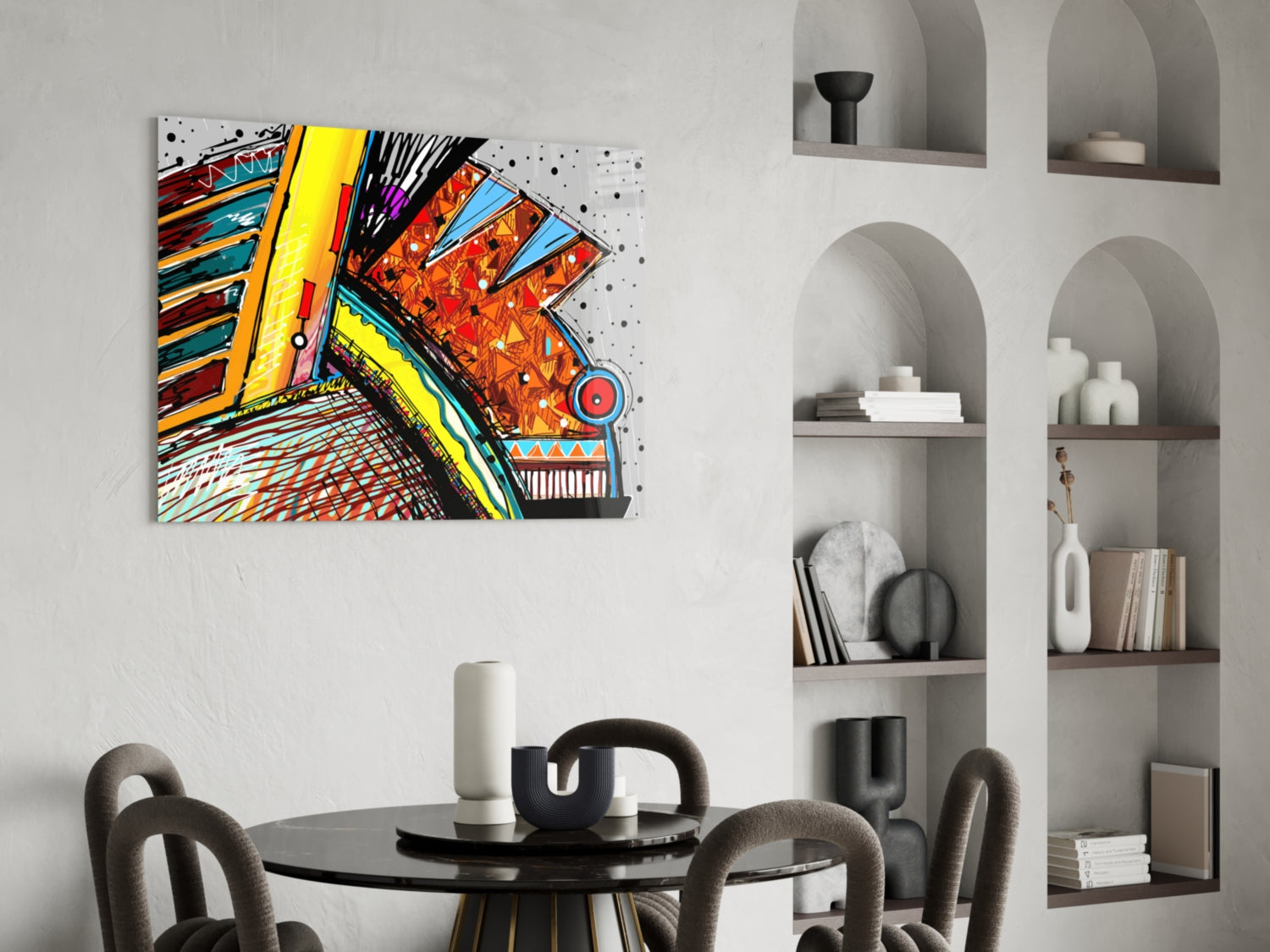 Abstract Chameleon Glass Wall Art.