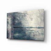 Abstract Colors glass wall art displayed above a console in a designer interior