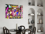 Abstract Owl panel adding creative spark to a teen room