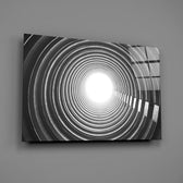 Tunnel-perspective panel bringing architectural drama to a contemporary living space