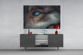 Wolf's Eye panel catching low light to reveal its piercing gaze