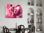 Pink Flower panel adding floral pulse to a powder room