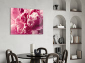 Pink Flower panel adding floral pulse to a powder room