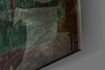Abstract Colors artwork anchoring a wall with artistic palette