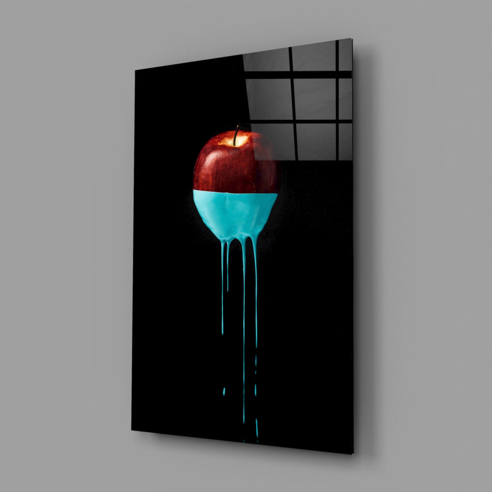 Surreal apple panel bringing conceptual wit to a contemporary living space