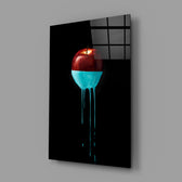Surreal apple panel bringing conceptual wit to a contemporary living space