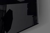 Apple artwork anchoring a wall with bold modern palette