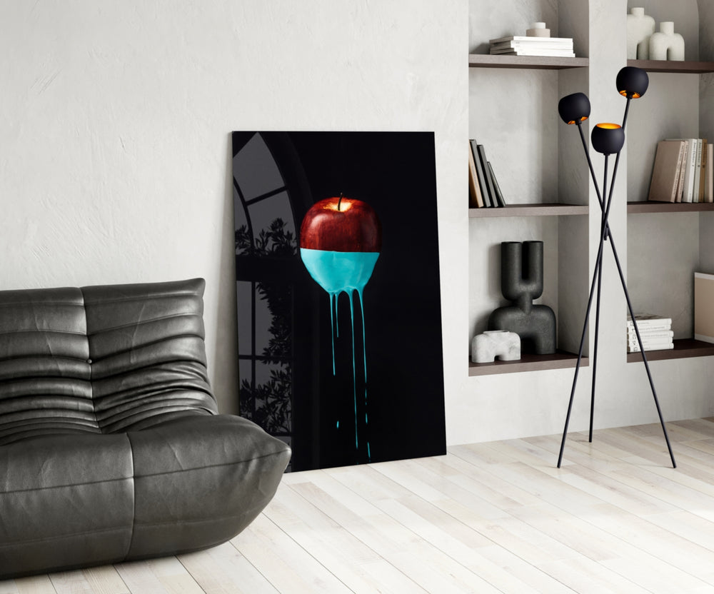 Apple panel adding conversation-starter focal point to a dining room