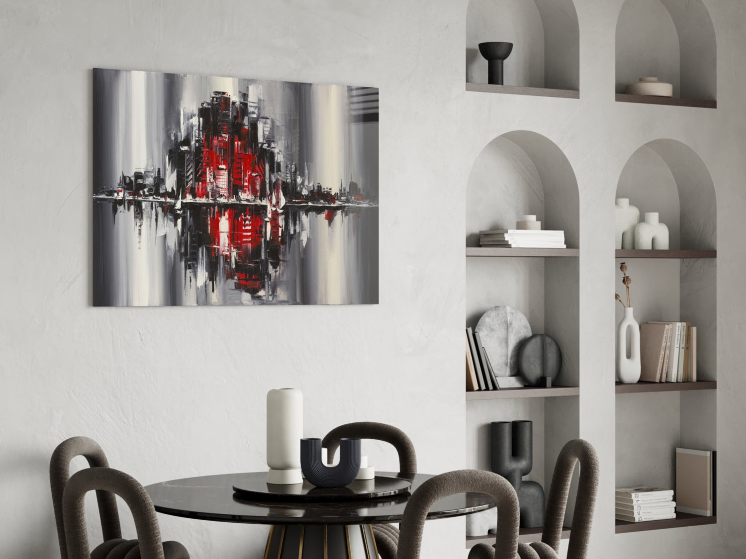 City Reflection Glass Wall Art.