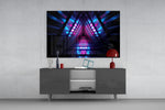 Neon Lights panel catching low light to reveal its vector geometry