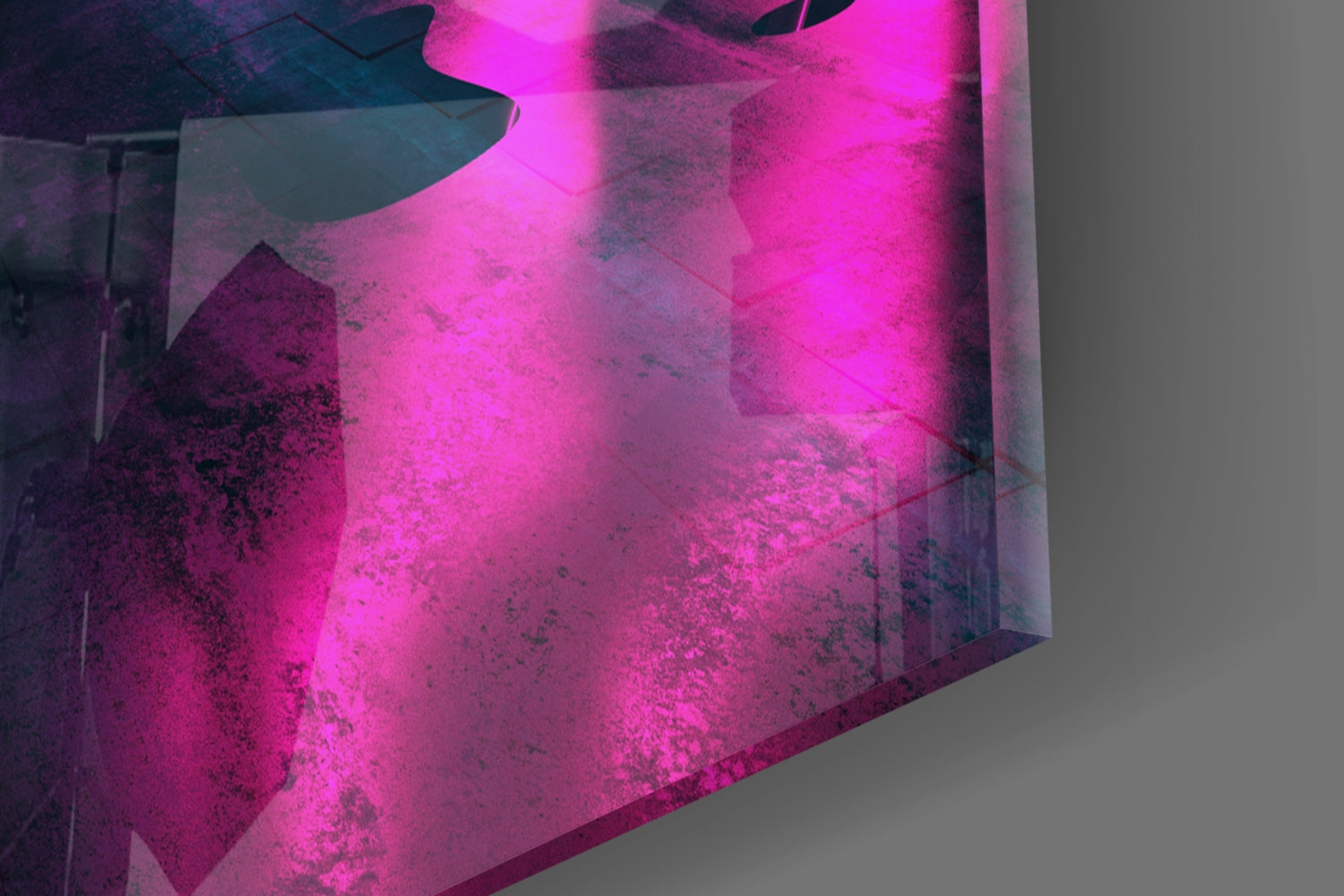 Neon Lights Glass Wall Art.