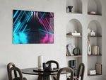 Neon Lights panel adding concert mood to a teen room