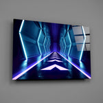 Spaceship-corridor panel bringing sci-fi drama to a contemporary living space