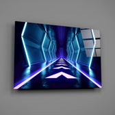 Spaceship-corridor panel bringing sci-fi drama to a contemporary living space