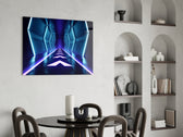 Neon Lights panel adding sci-fi mood to a home theater