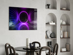 Neon Lights panel adding cyberpunk mood to a man-cave