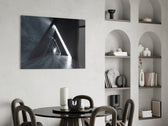 Geometric Structures panel adding leading-line drama to a hallway