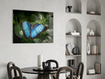 Butterfly panel adding serene wonder to a bedroom