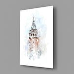Watercolor Galata panel bringing heritage warmth to a contemporary living space