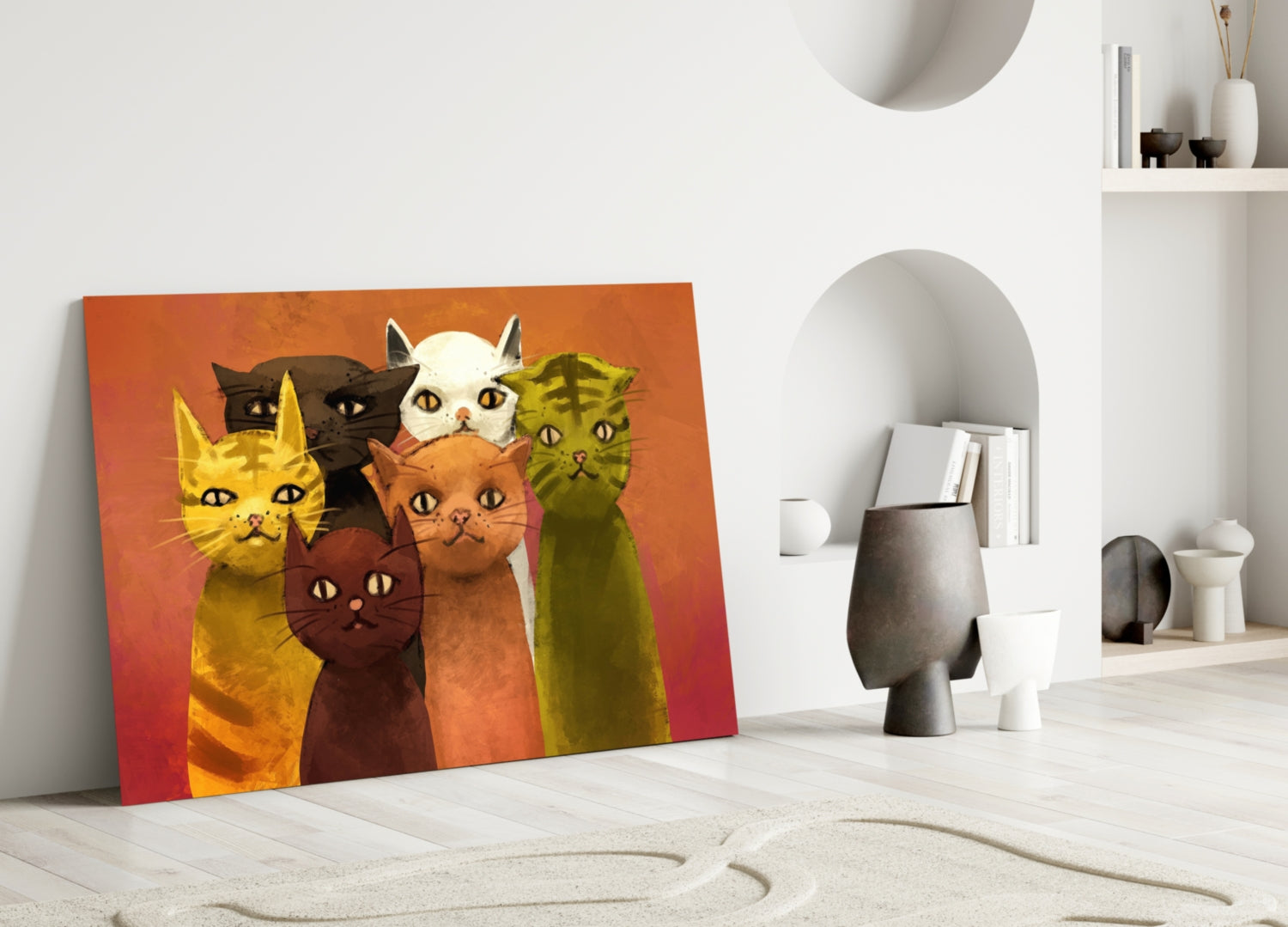 Cats Glass Wall Art.