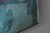 Colors artwork anchoring a wall with moody contemporary palette