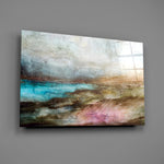 Misty-horizon panel bringing earthy calm to a contemporary living space