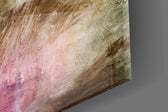 Colors artwork anchoring a wall with moody organic palette