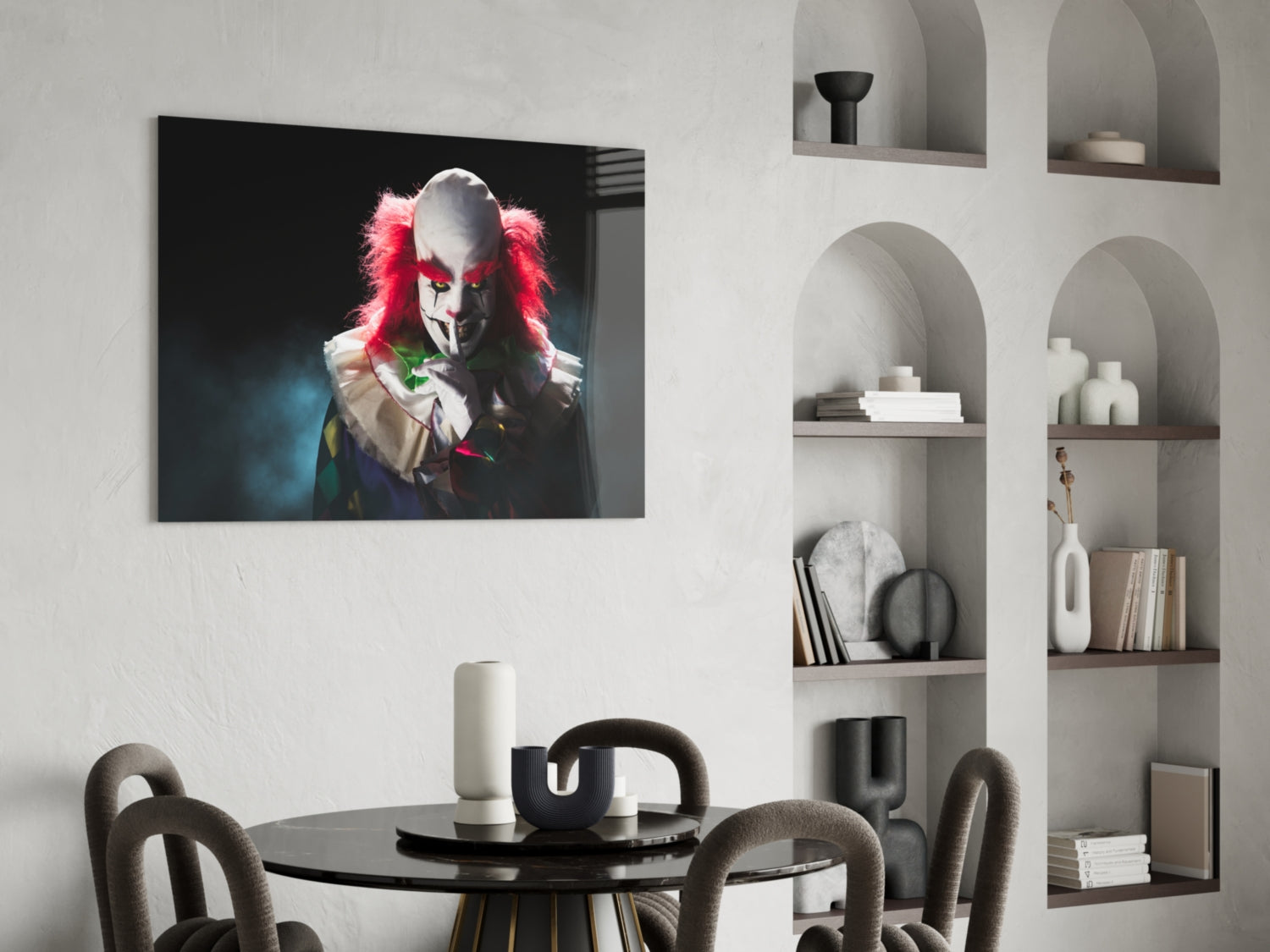 Clown Glass Wall Art.