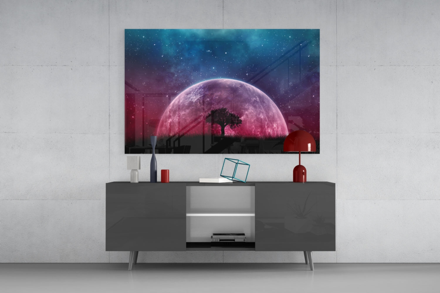 Mystical Night Glass Wall Art.