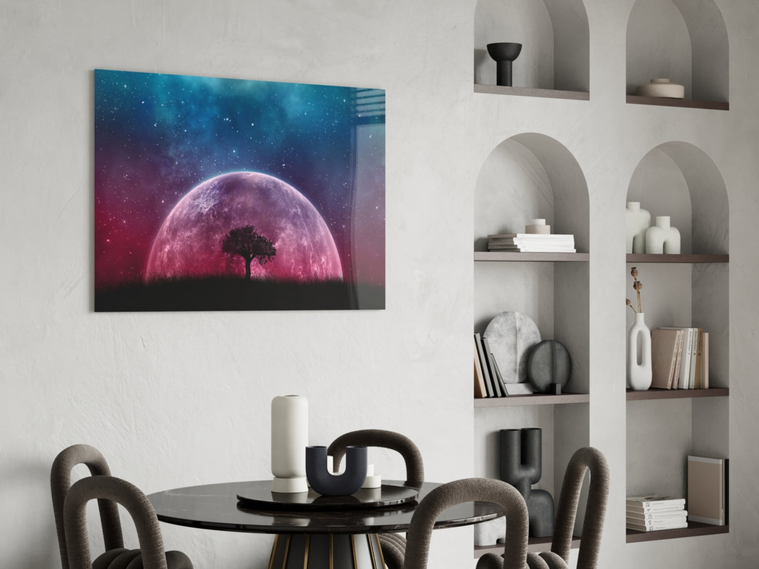 Mystical Night Glass Wall Art.