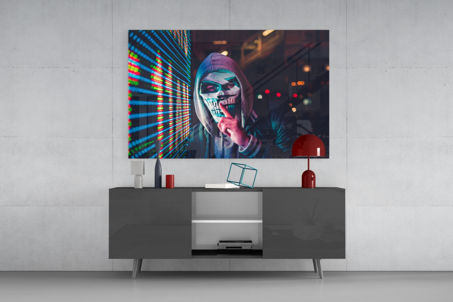 Be quiet! Glass Wall Art.