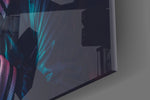 Be quiet! artwork anchoring a wall with bold urban palette