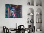 Be quiet! panel adding cyberpunk mood to a man-cave
