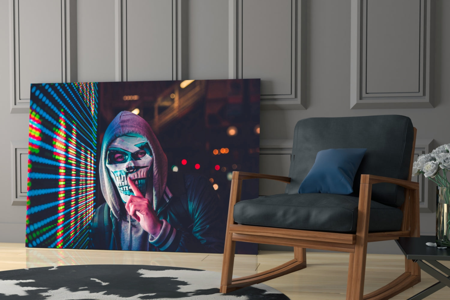 Be quiet! Glass Wall Art.