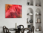 Macro Red Leaf panel adding botanical pulse to a sunroom
