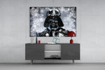 Darth Vader panel catching low light to reveal its grunge spatter