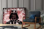 Darth Vader glass print enhancing a media room with poster spirit