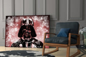 Darth Vader glass print enhancing a media room with poster spirit