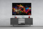 Illustration Eye panel catching low light to reveal its color chaos