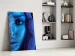 Woman Portrait glass print enhancing a boutique with beauty drama