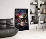 Skull panel adding edgy mood to a man-cave