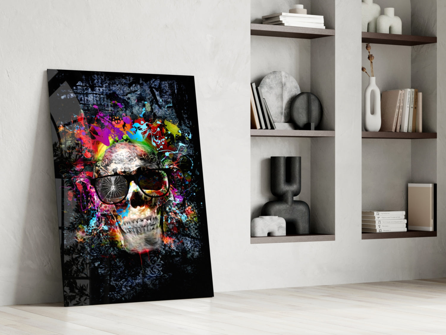 Skull Glass Wall Art.