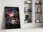 Skull glass print enhancing a studio with maker spark