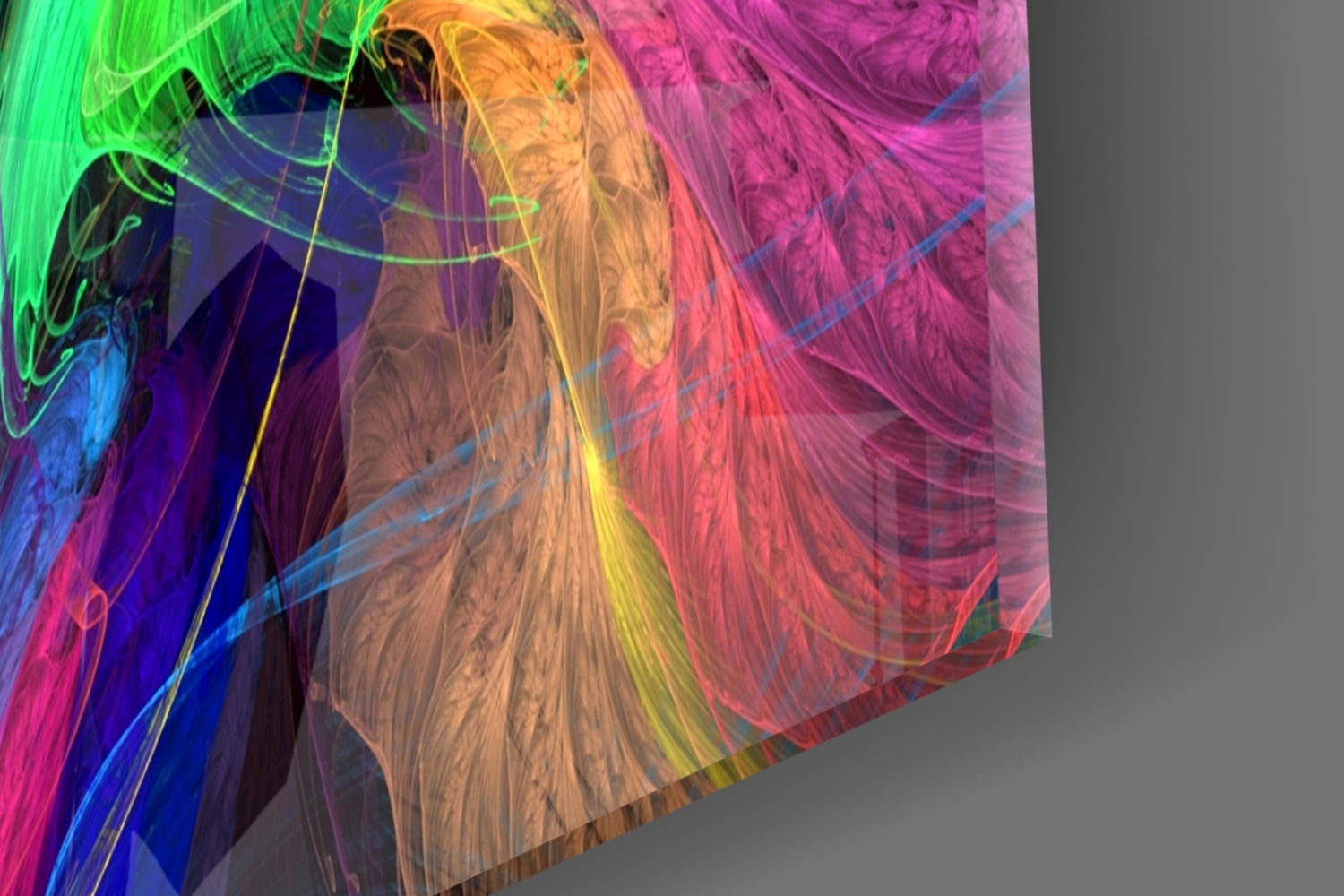 Colorful Patterns Glass Wall Art.