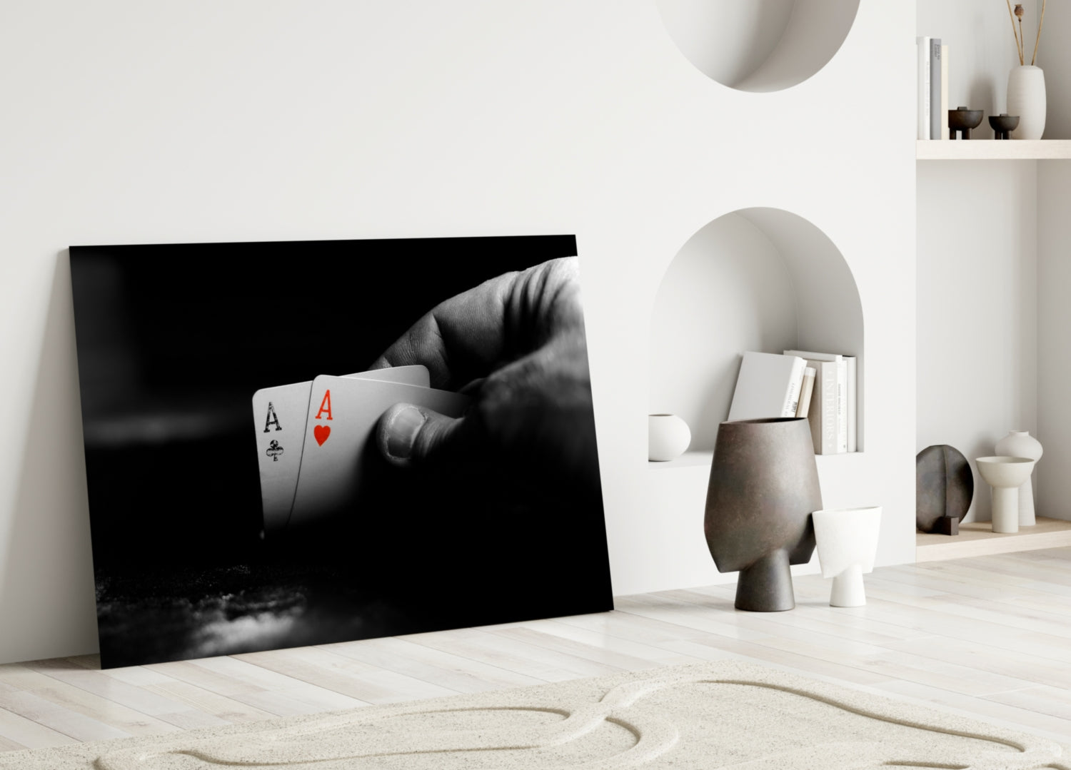 Playing Cards Glass Wall Art.