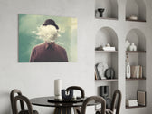 Cloud Man panel adding surreal poetry to a meditation space